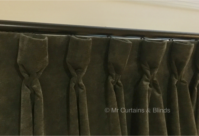 Goblet pleat curtains
