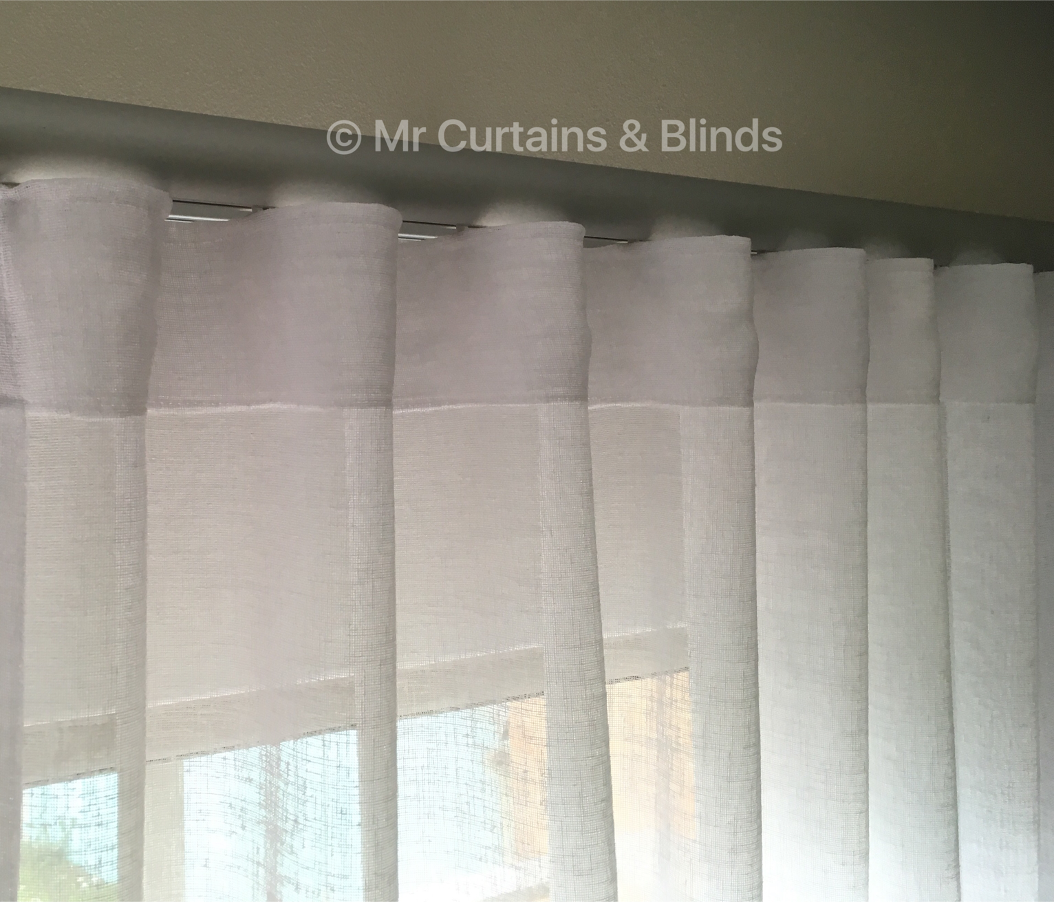 Wave fold sheer curtain Ettalong