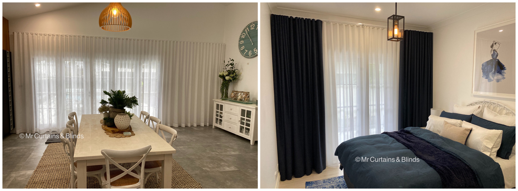 Sfold Sheer and Lined Curtains Mr Curtains and Blinds Central Coast