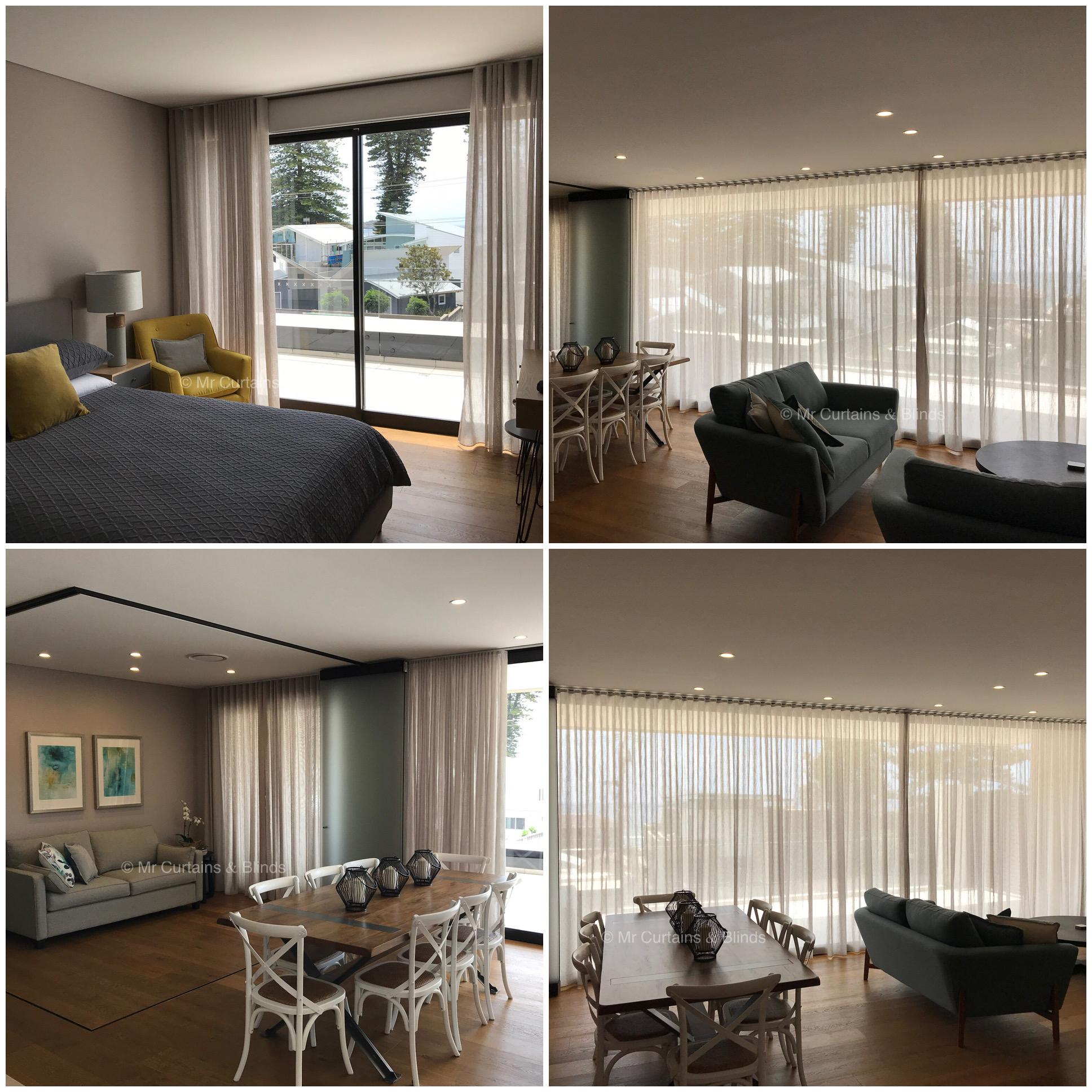 Sfold sheer curtains Avoca Beach by Mr Curtains and Blinds