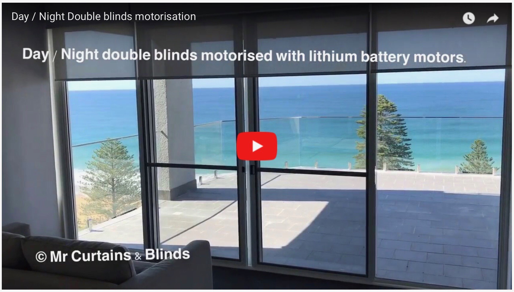 Motorised day night blinds by Mr Curtains Blinds