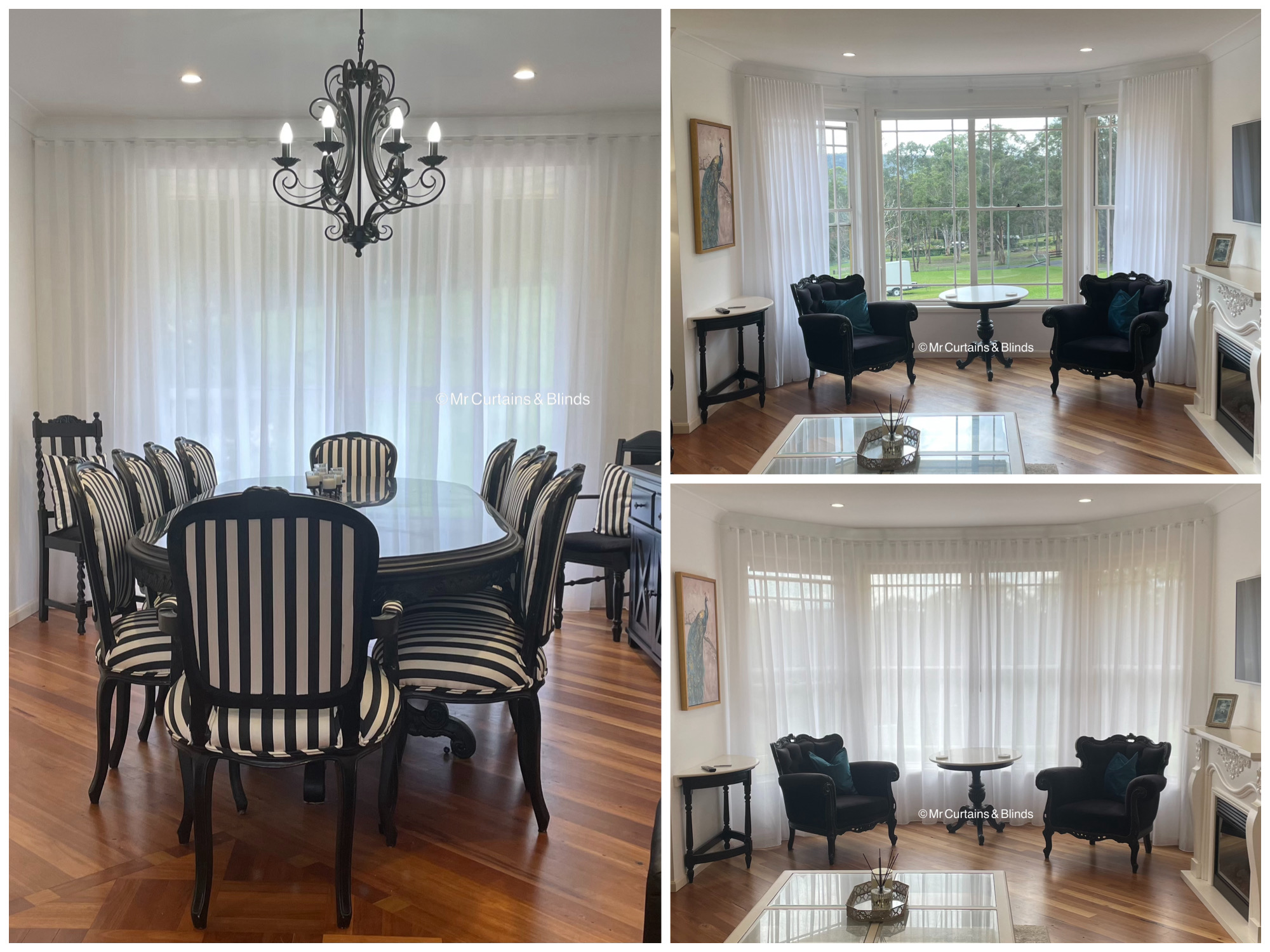 Elegant Sfold sheer curtains Central Coast1