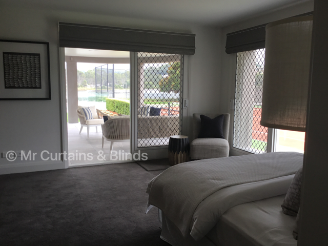 Motorised Roman blinds Terrigal home