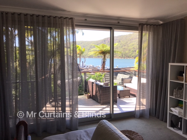 S Fold Curtains on curved tracking Woy Woy Bay