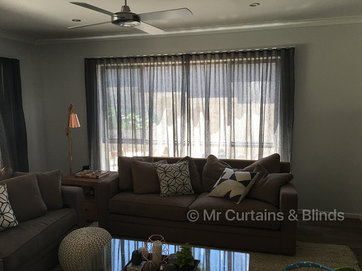 Sfold Sheer curtains Terrigal Home Fabric Caracus by Charles Parsons