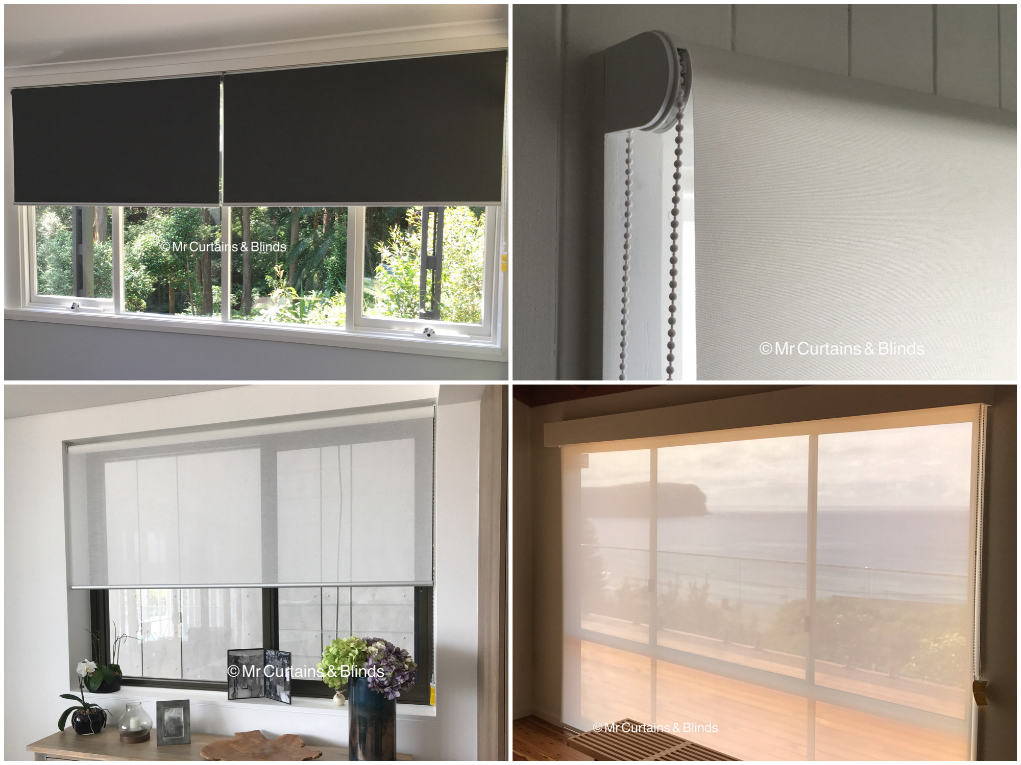 Roller blind fabric options